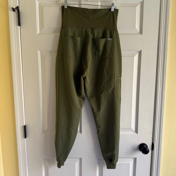 Figs Zamora Maternity Jogger Scrub Pants Army Green Size Small - Picture 2 of 6